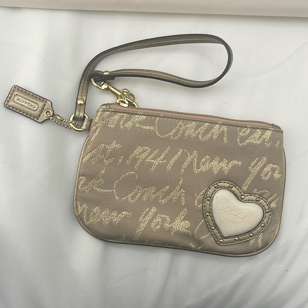 Coach Gold Poppy Wristlet
